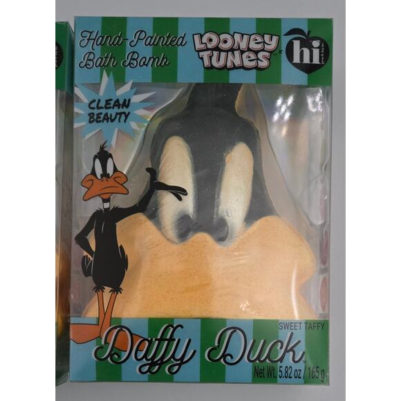 Three Daffy Duck Bath Bombs Hand painted Looney Tunes Hi Brand Sweet Taffy Scent - Picture 10 of 10